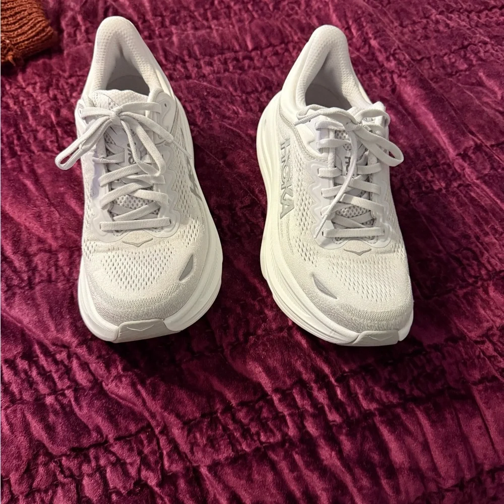 Hoka Women's White Athletic Shoes - Picture 3 of 5